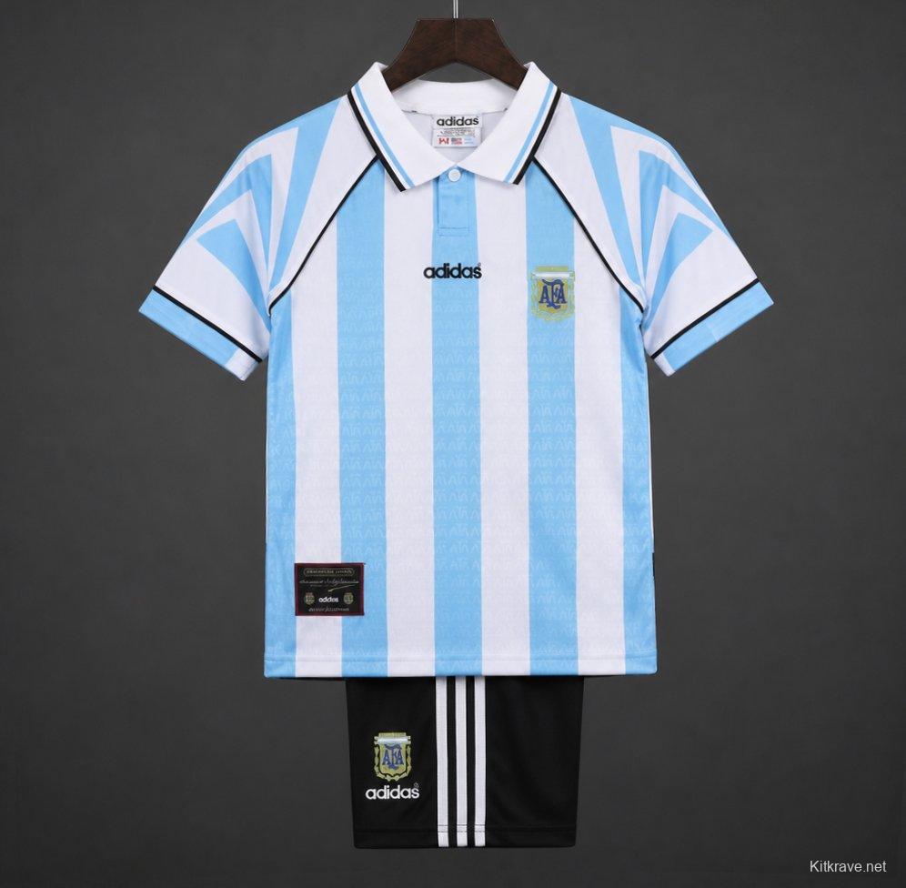 Retro Kids  96/97 Argentina Home Jacquard Jersey
