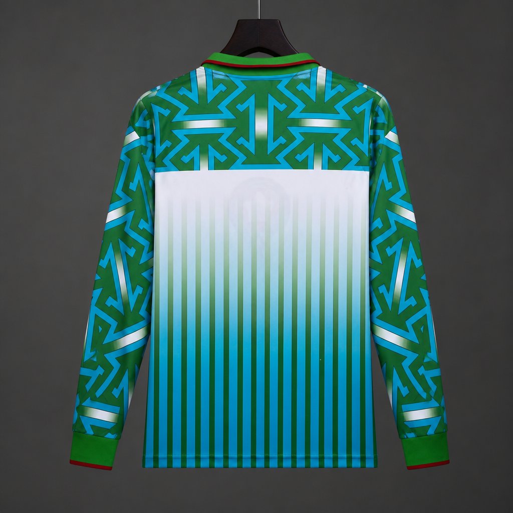 Retro 1994 Morocco Home Away Green Long Sleeve Jersey