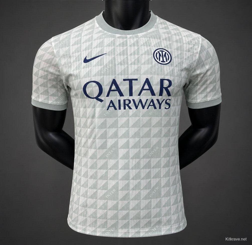 Player Version 26/27 Inter Milan Gray White Pre-Match Jersey