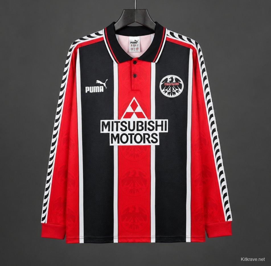 Retro 95/96 Eintracht Frankfurt Home Long Sleeve Jersey