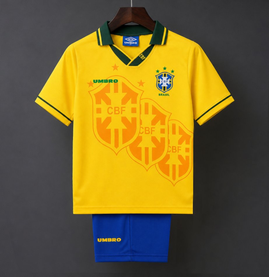 Retro Kids 1994 Brazil Home Jersey