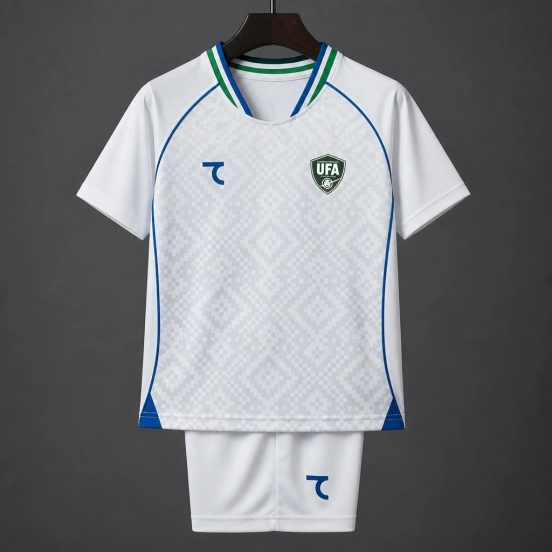 2026 Kids Uzbekistan Away White Jersey