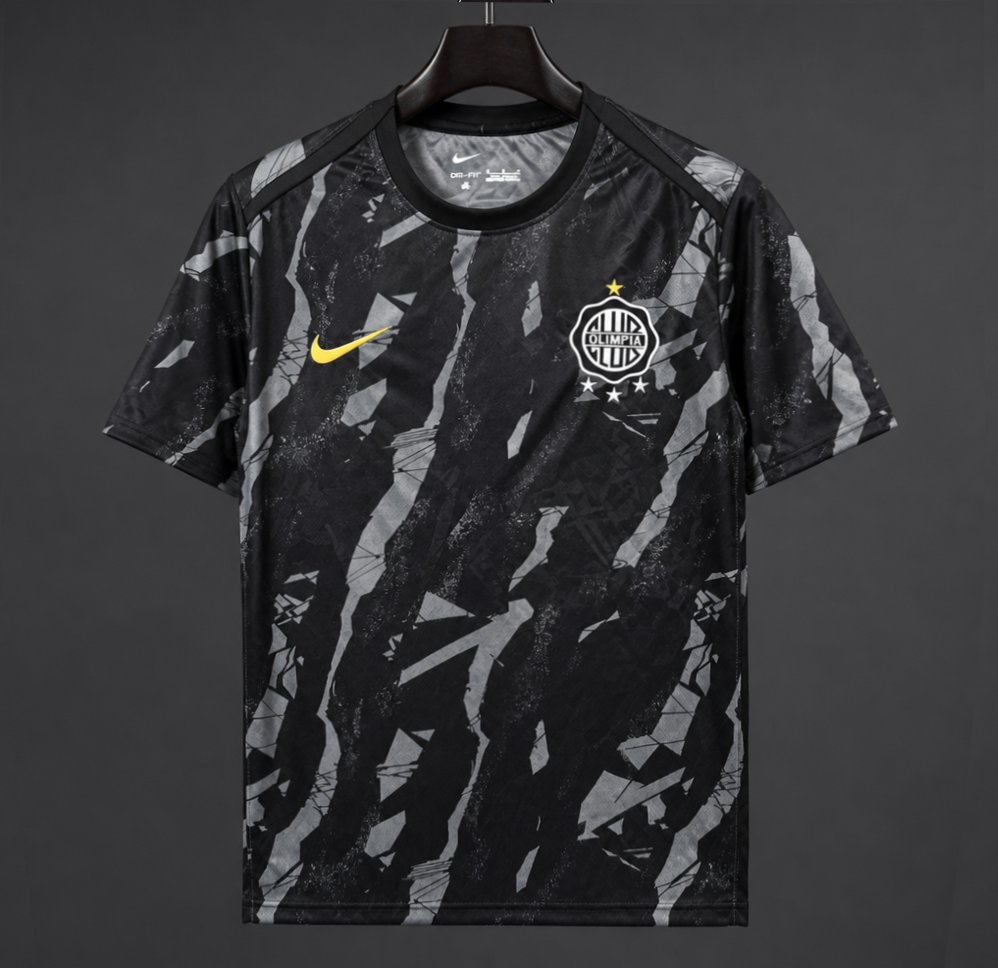26/27 Olimpia Black with Abstract Camo Pattern Training Jersey