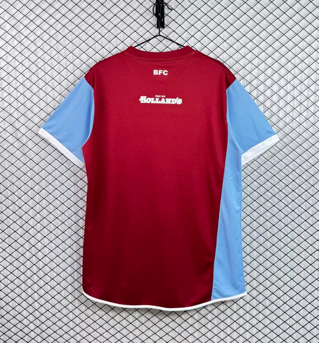 Retro 08/09 Burnley Home Claret Blue Jersey