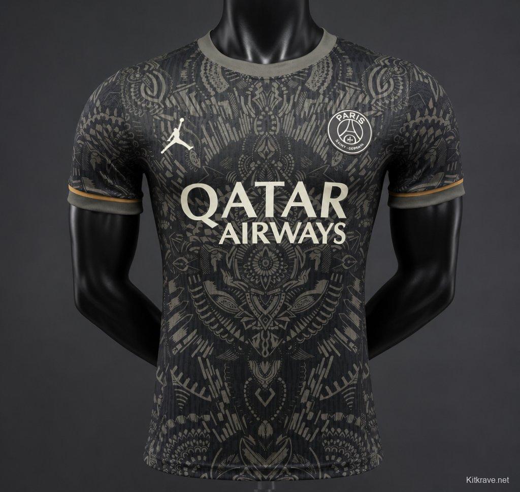 Player Version 26/27 Paris Saint-Germain Black with Tribal Pattern Special Edition Jersey