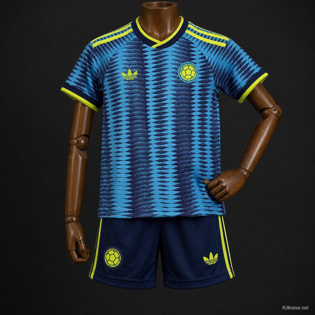 2026 Kids Colombia World Cup Away Kit