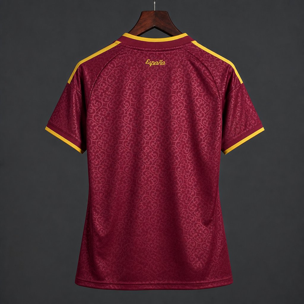 2 Star 2026 Womens Spain Away Red Special Edition Jersey With Champion Patch