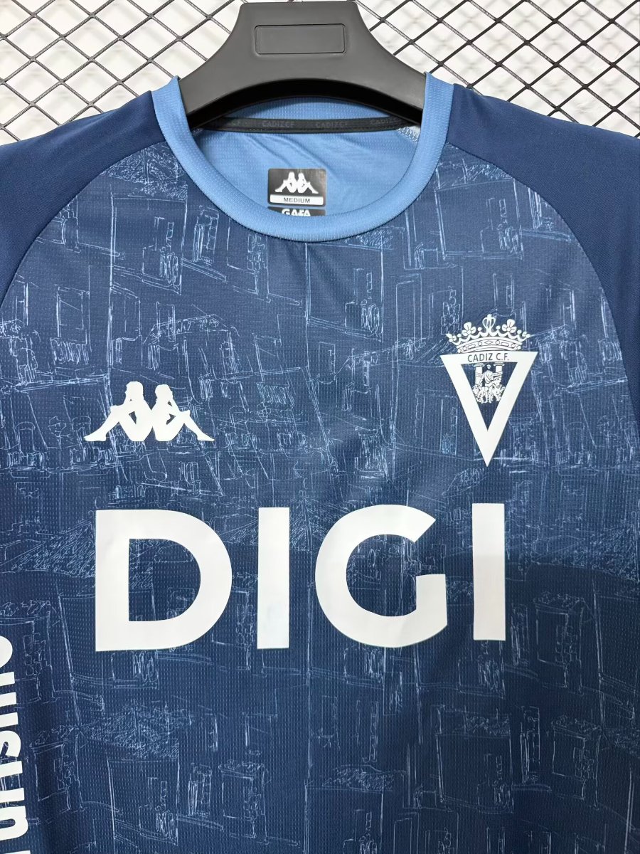 26/27 Cádiz CF Navy Blue with City Blueprint Pattern Away Jersey