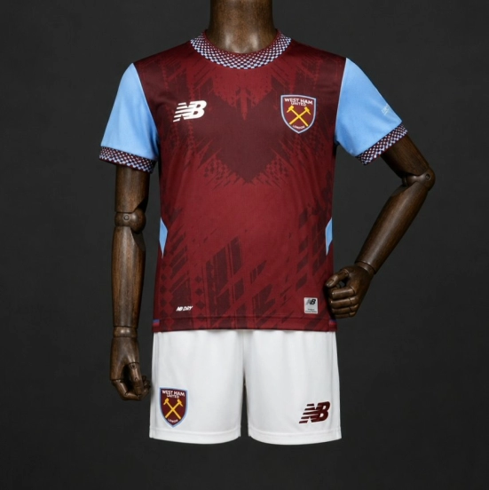 Kids 26/27 West Ham United Claret & Blue Home Jersey Kit