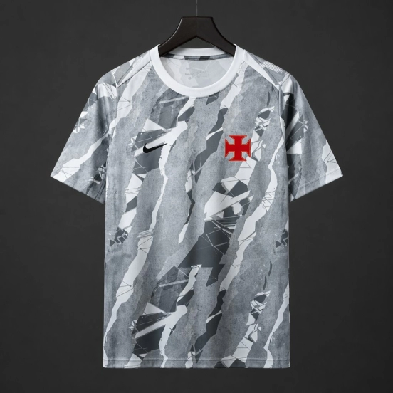 26/27 Vasco da Gama White with Gray Camo Pattern Jersey