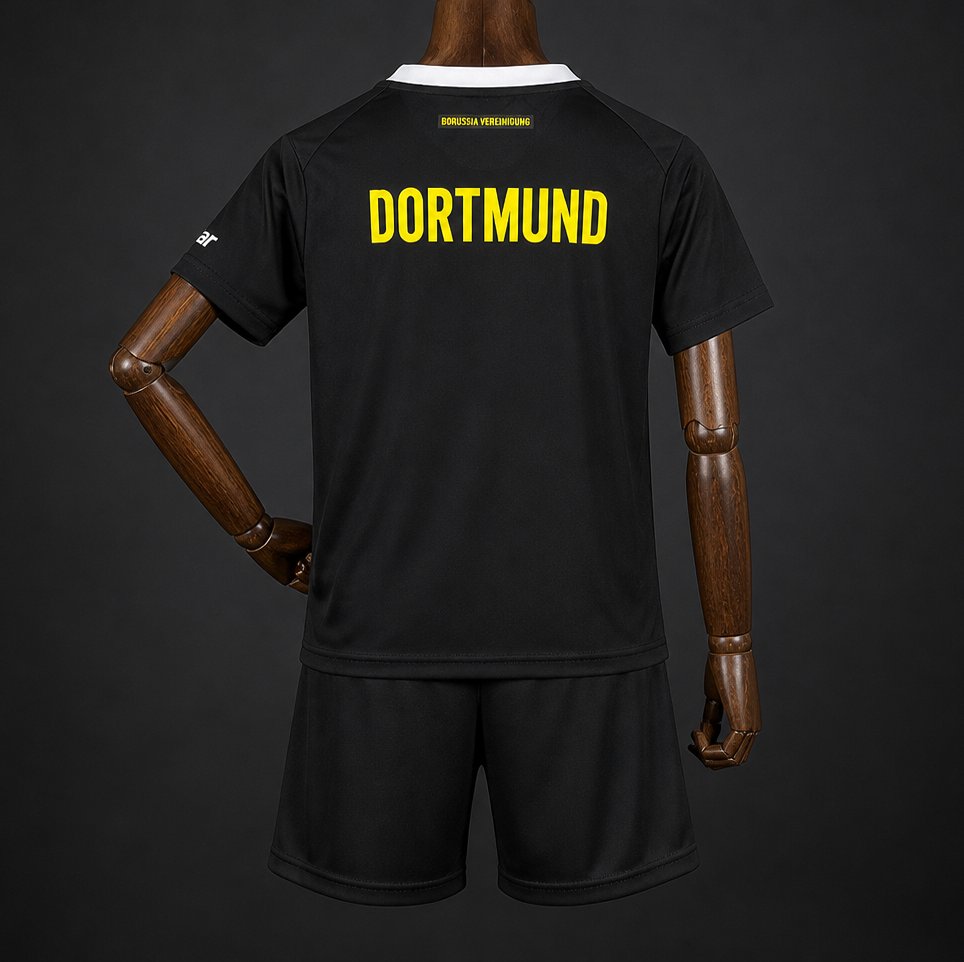 26/27 Kids BVB Dortmund Away Black Jersey