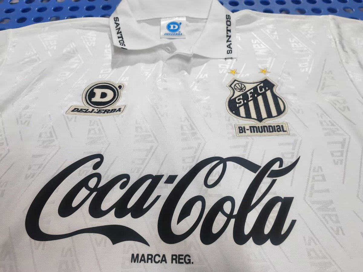 Retro 1993 Santos Home White Jersey